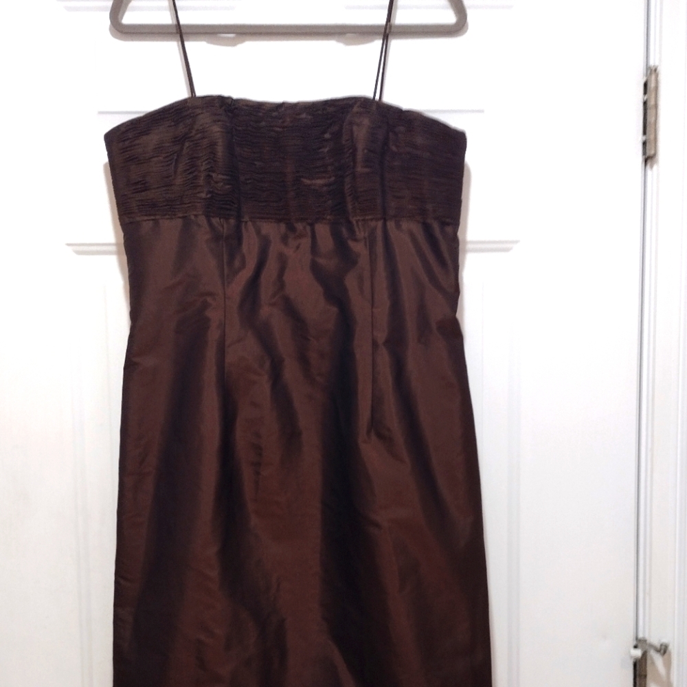 Marisa Baratelli NWT Thai Bronze Size 14  Dress With Removable Straps